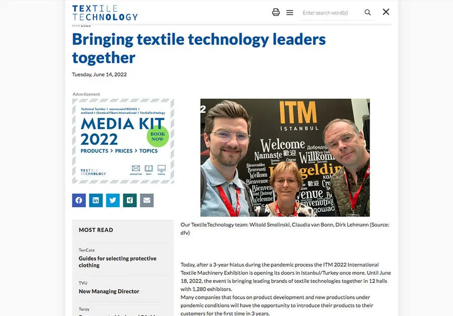 textiletechnology.net – article screenshot