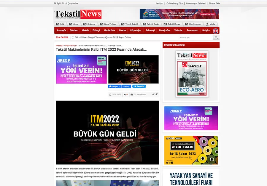 tekstilnews.com – article screenshot