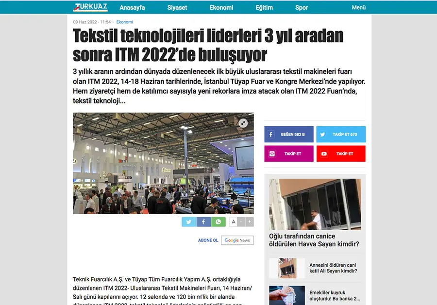 turkuazgazetesi.net – article screenshot