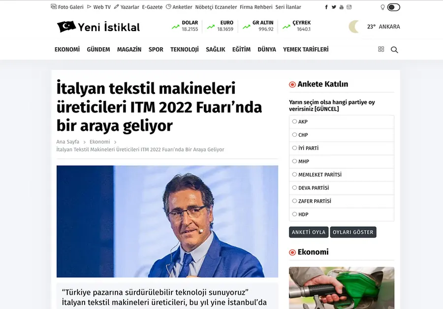 yeniistiklal.com – article screenshot