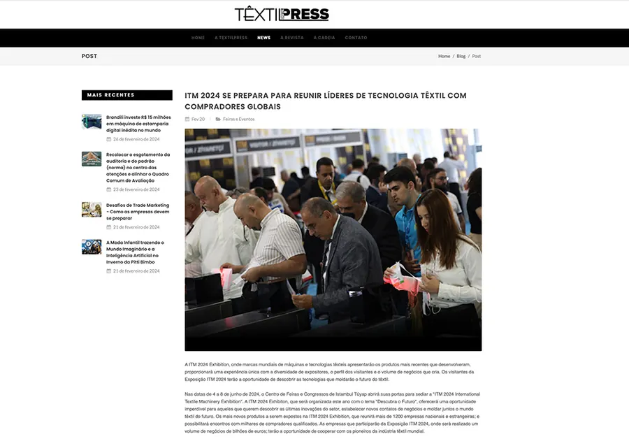 textilpress.com.br – article screenshot
