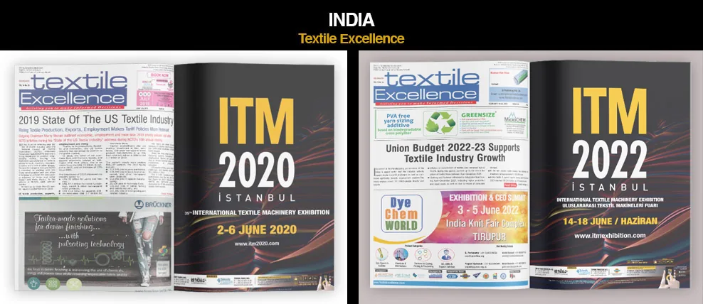 ITM advert in Textile Excellence